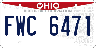 OH license plate FWC6471