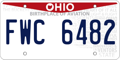 OH license plate FWC6482