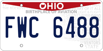 OH license plate FWC6488