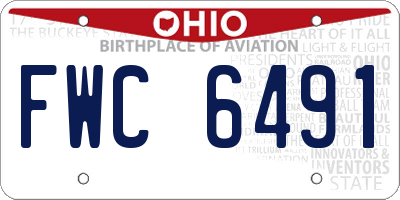 OH license plate FWC6491