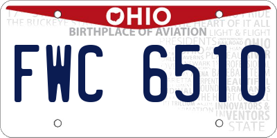 OH license plate FWC6510