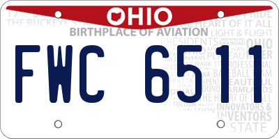 OH license plate FWC6511