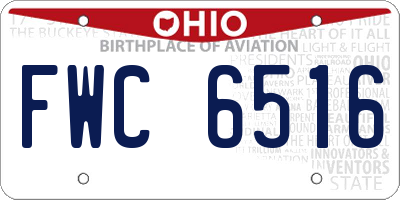 OH license plate FWC6516