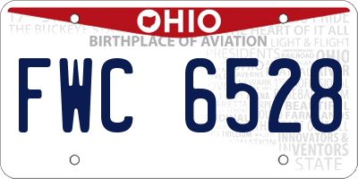 OH license plate FWC6528