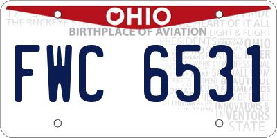 OH license plate FWC6531