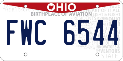 OH license plate FWC6544