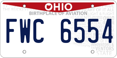 OH license plate FWC6554