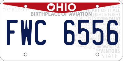 OH license plate FWC6556