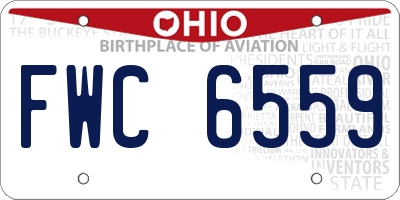 OH license plate FWC6559