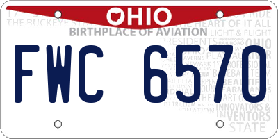 OH license plate FWC6570