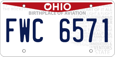 OH license plate FWC6571