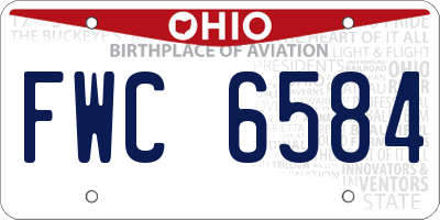 OH license plate FWC6584