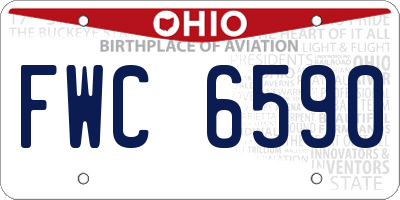 OH license plate FWC6590