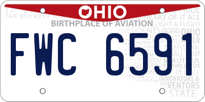OH license plate FWC6591