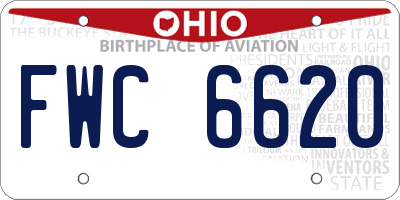 OH license plate FWC6620