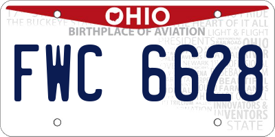 OH license plate FWC6628