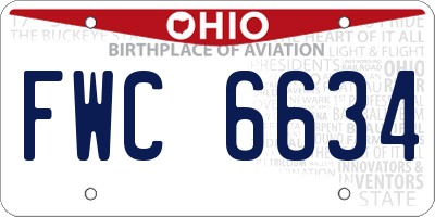 OH license plate FWC6634