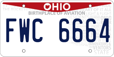 OH license plate FWC6664