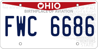 OH license plate FWC6686