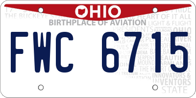 OH license plate FWC6715