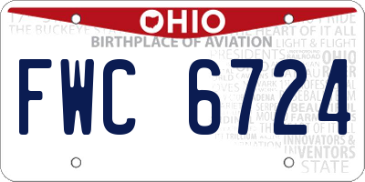 OH license plate FWC6724