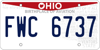 OH license plate FWC6737