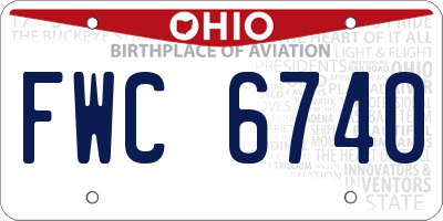 OH license plate FWC6740
