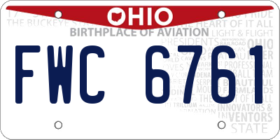 OH license plate FWC6761