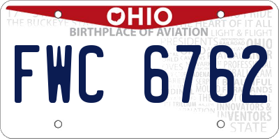 OH license plate FWC6762