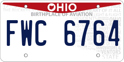 OH license plate FWC6764