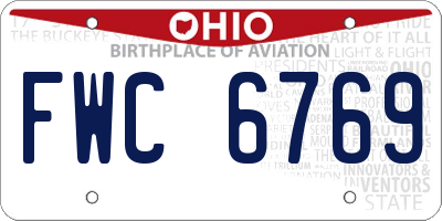 OH license plate FWC6769