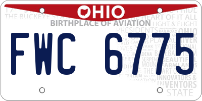 OH license plate FWC6775