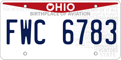OH license plate FWC6783