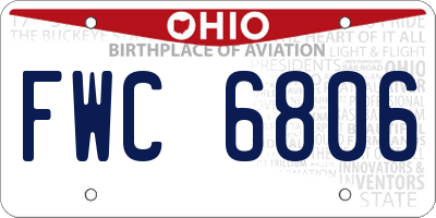 OH license plate FWC6806