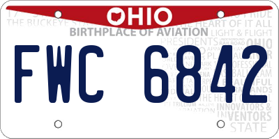 OH license plate FWC6842