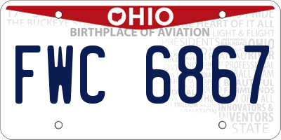 OH license plate FWC6867