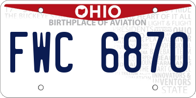 OH license plate FWC6870