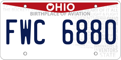 OH license plate FWC6880