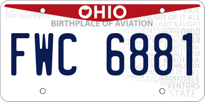 OH license plate FWC6881