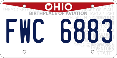 OH license plate FWC6883