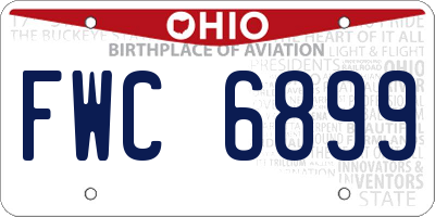 OH license plate FWC6899