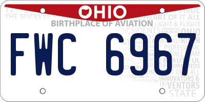 OH license plate FWC6967
