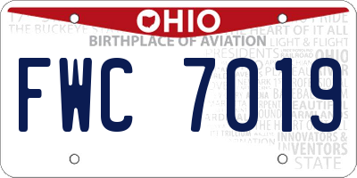 OH license plate FWC7019