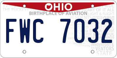 OH license plate FWC7032