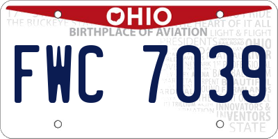 OH license plate FWC7039