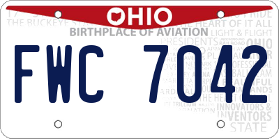 OH license plate FWC7042