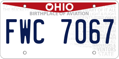 OH license plate FWC7067