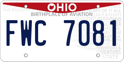 OH license plate FWC7081