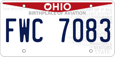 OH license plate FWC7083