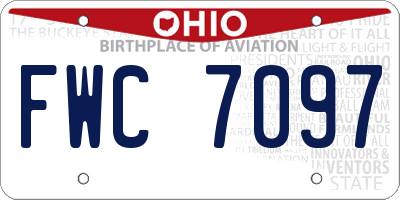 OH license plate FWC7097